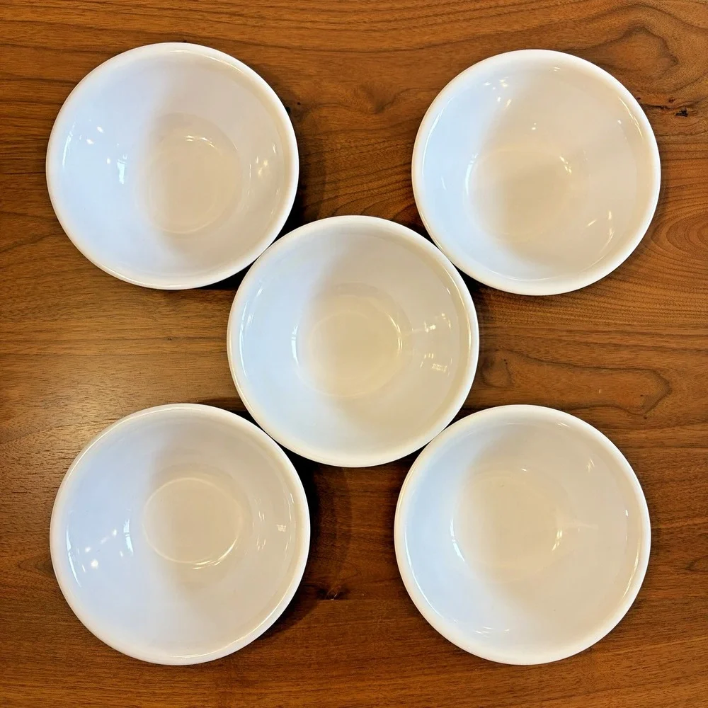 Tar-Hong Melamine Ramen Bowls 7in Red White Chinese Style Set of 5 5107
